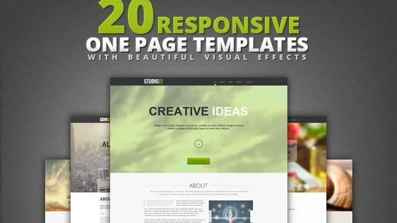 20 One-Page Responsive Templates with Parallax Effect
