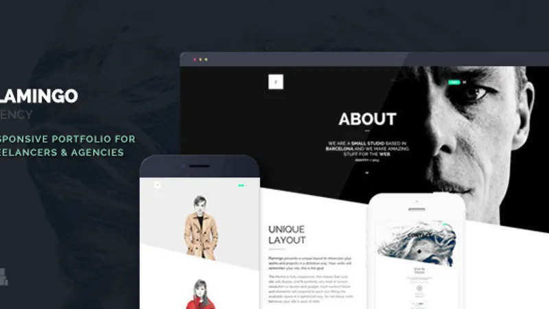 Flamingo шаблон агентства или портфолио фрилансера