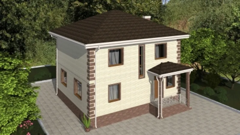 Проект индивидуального двухэтажного жилого дома Rg4924