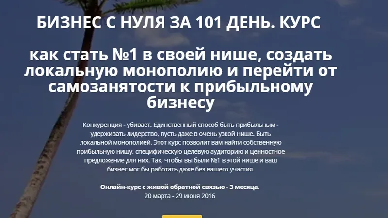 Бизнес с нуля за 101 день. Курс