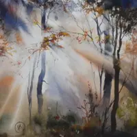 Акварель «Свет сквозь крону»