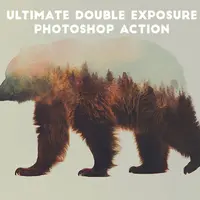 Ultimate Double Exposure и Canvas Painting Photoshop Action