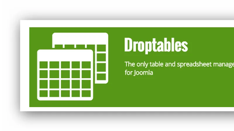 Droptables от JoomUnited компонент таблиц