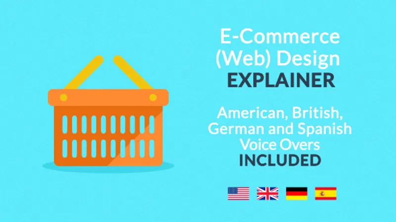 E-Commerce Web Design Explainer - шаблон видео презентации услуг по E-Commerce