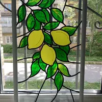 Пленочный витраж «Ветка с лимонами»