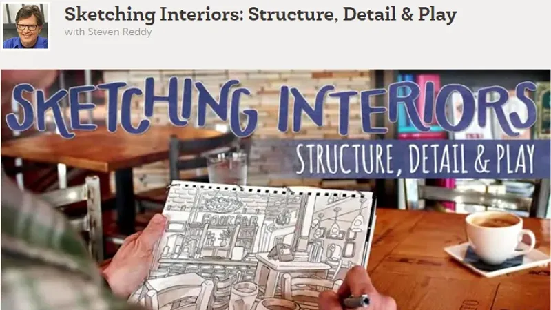 Sketching Interiors: Structure, Detail & Play - Скетчинг интерьера eng