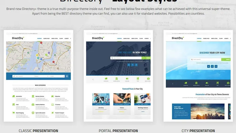 Directory Portal WordPress Theme