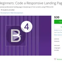 Bootstrap 4 Beginners: Code a Responsive Landing Page