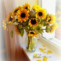 Букет подсолнухов из фоамирана
