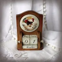 Вечный календарь в технике декупаж