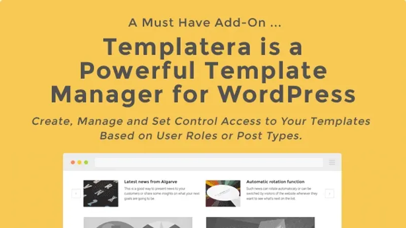 Templatera - менеджер шаблонов для Visual Composer