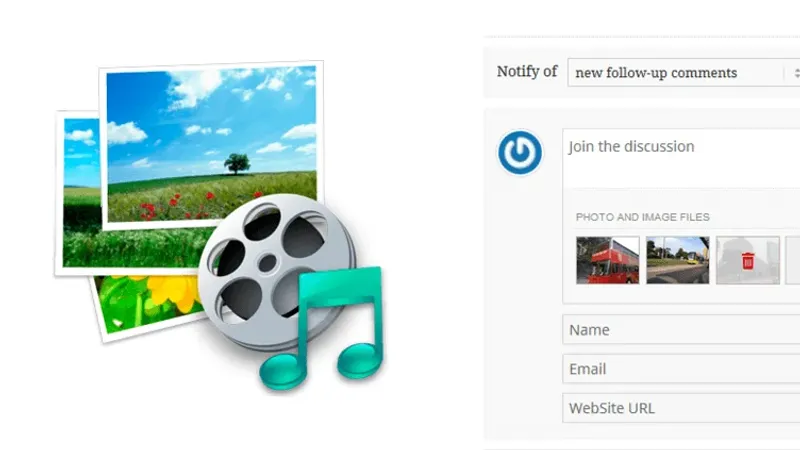 wpDiscuz Media Uploader - файлы в комментариях Wordpress