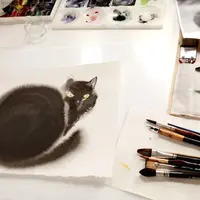 Рисуем кота акварелью