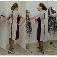 Платье с цельнокроенным рукавом и ластовицей