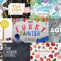 Набор графики, текстур, мокапов и спецэффектов