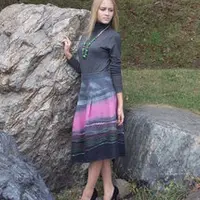 Арт-юбка: переливы цвета в тонком войлоке