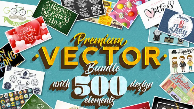 Премиальная векторная графика, более 500 элементов - скидка 99%