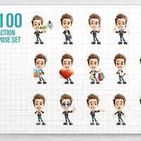 Супер графика для бизнеса: Персонаж Молодой бизнес-мальчик