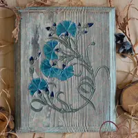 Панно в технике декупаж: Rose, Васильки, Море и чайки