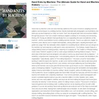 Hand Knits by Machine: The Ultimate Guide for Hand and Machine Knitters