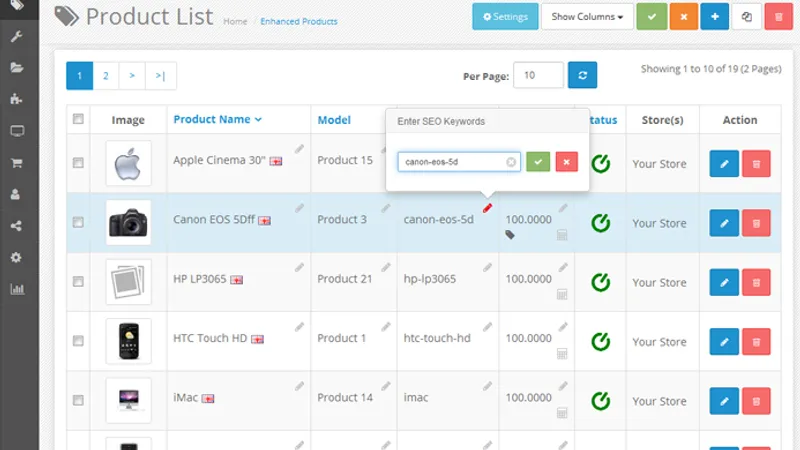 Admin Enhanced tools, Products, File Browser & Uploader