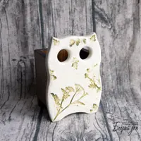 Мастер-класс "Имитация керамики": Карандашница "Сова-Ботаник"