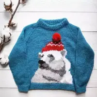 Свитер в технике интарсия