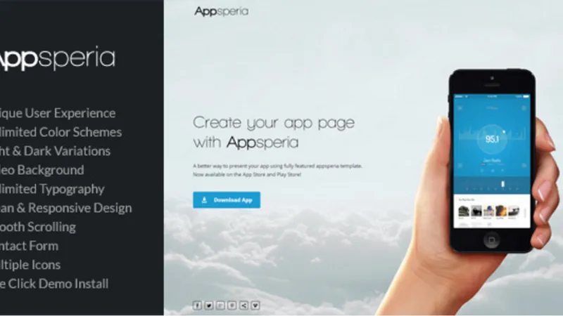 AppSperia - WordPress App Landing Page