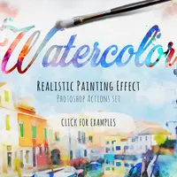Реалистичный акварельный экшен для фотографии - Realistic Watercolor Painting Effect