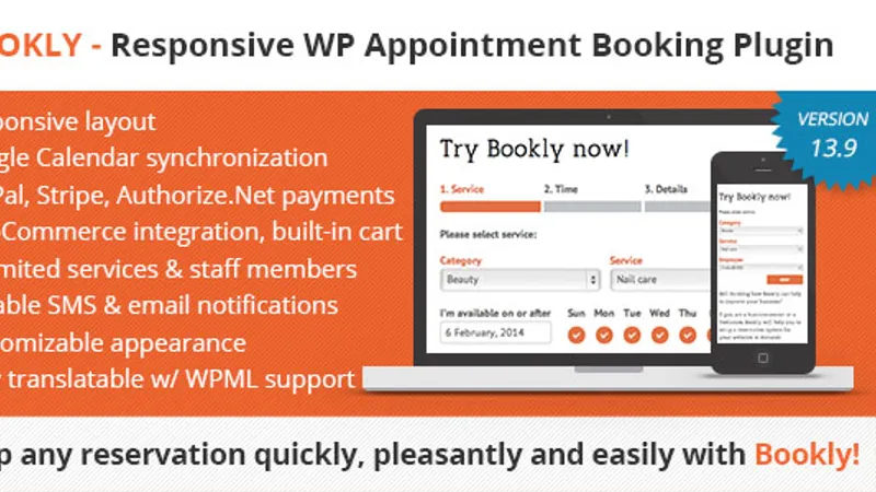 WP Bookly - лучшее решение для онлайн бронирования