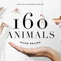 160 Рисованных животных