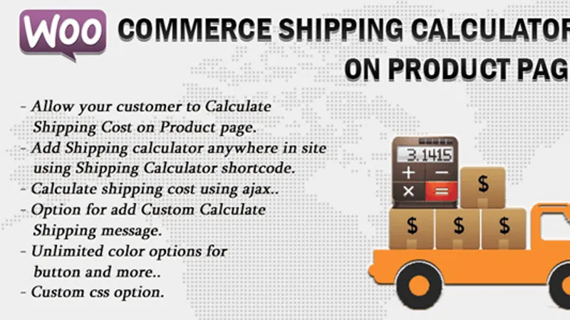 Woocommerce Shipping Calculator On Product Page - калькулятор доставки на странице товара