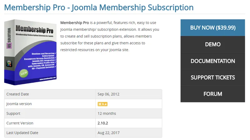 Membership Pro - компонент подписки для вашей Джумлы + модули оплаты