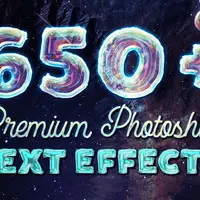 650+ Премиальных текстовых эффектов в Photoshop