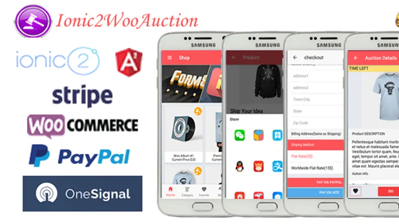 Ionic2WooAuction-ionic 2 моб. приложение аукциона для WooCommerce