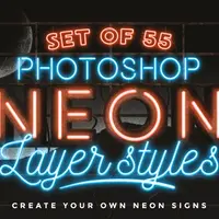 Неоновые стили для Photoshop