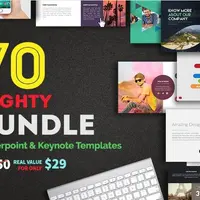 40 шаблонов PowerPoint + 1000 инфографика и диаграммы