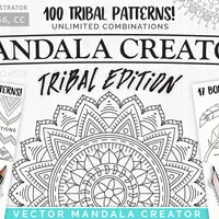 Скрипт для создания Мандалы в Adobe Illustrator. Этнический стиль иллюстраций