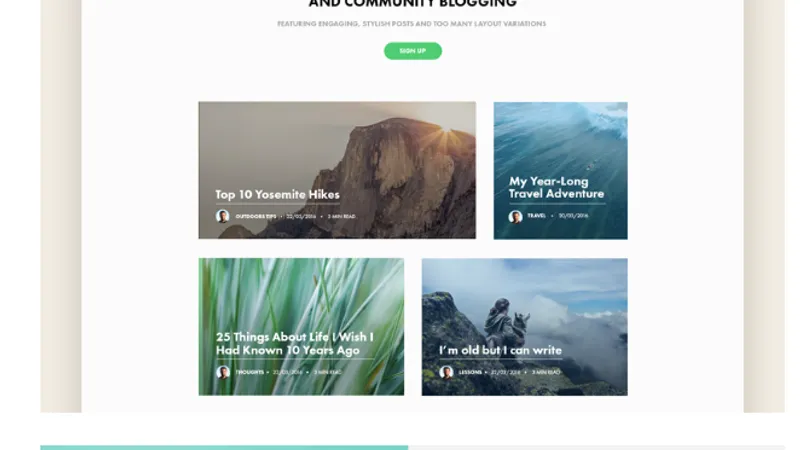 Waves - Personal and Community Blogging Theme - восхитительная тема для новостного сообщества