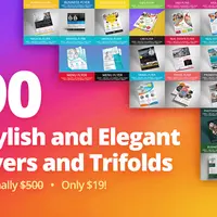 90 Стильных и элегантных листовок и трифолдов