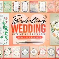 20 Акварельных свадебных приглашений