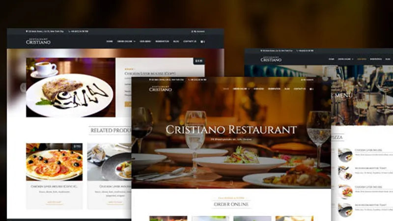 Крутая тема для ресторанов, кухни и тд Cristiano Restaurant - Cafe
