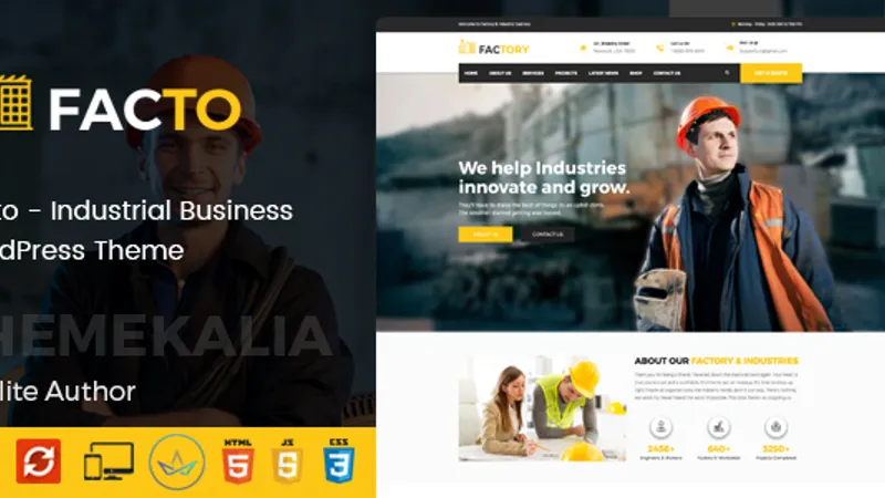Facto - Industrial Business WordPress Theme