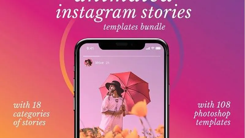 Новые обворожительные Анимированные шаблоны Instagram Stories