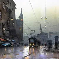 Акварельная воздушная перспектива