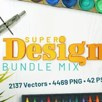 Super Design Bundle Mix: 2000+ векторных изображений