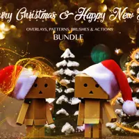 Набор для Рождества и Нового года: наложения, паттерны, кисти и экшены