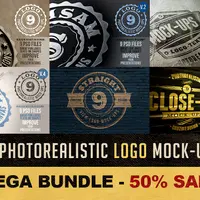55 Фотореалистичных макетов для логотипов