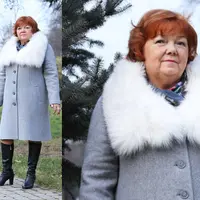 Утепленное зимнее пальто и меховой воротник