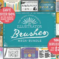 Коллекция из 486 кистей для Illustrator